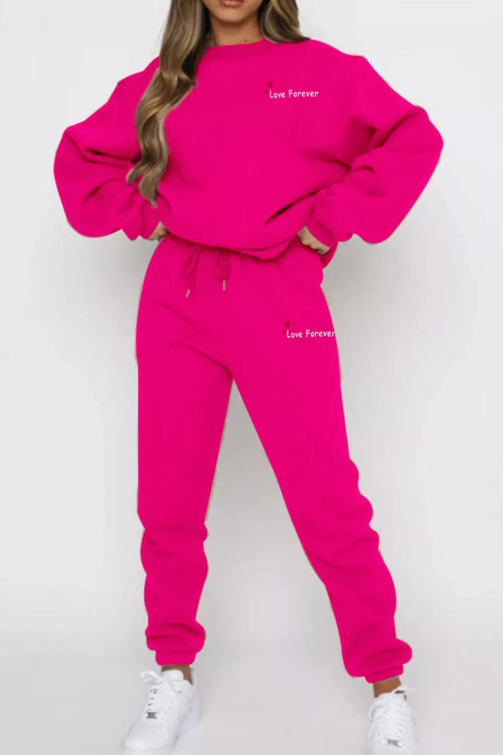 Round Neck Sweatshirt and Joggers Set, view 28