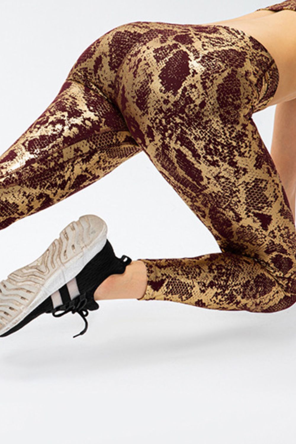 animal print slim fit sports pants styled outfit view