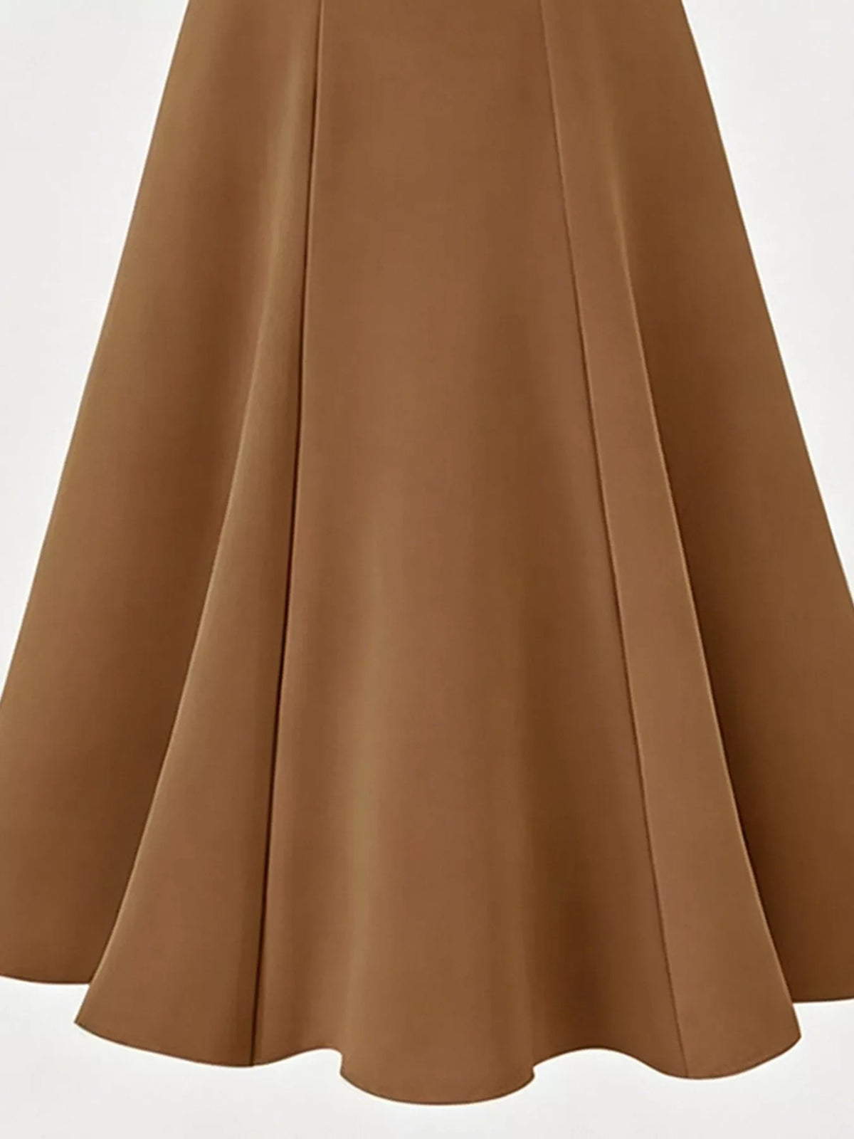 Full length view of the pleated skirt and hem