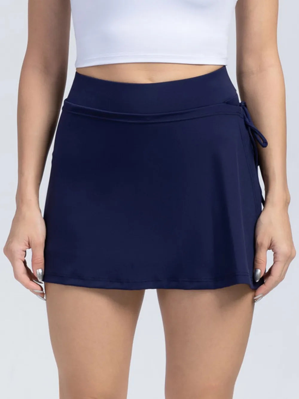 High Waist Active Skort with Pockets front view 22