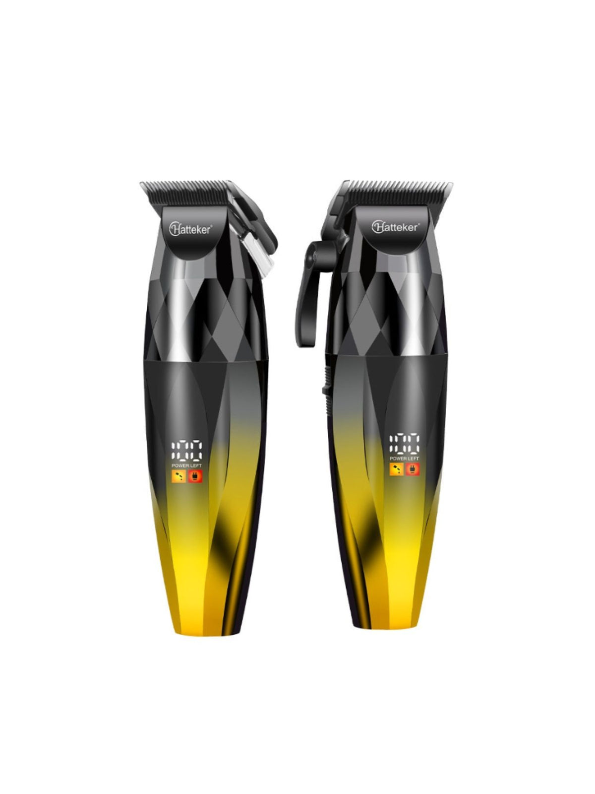 LED display hair clipper top view
