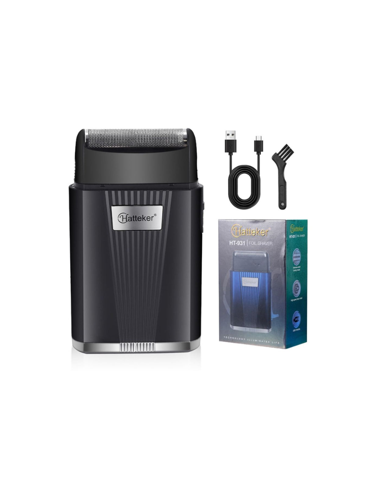 Portable rechargeable razor packaging