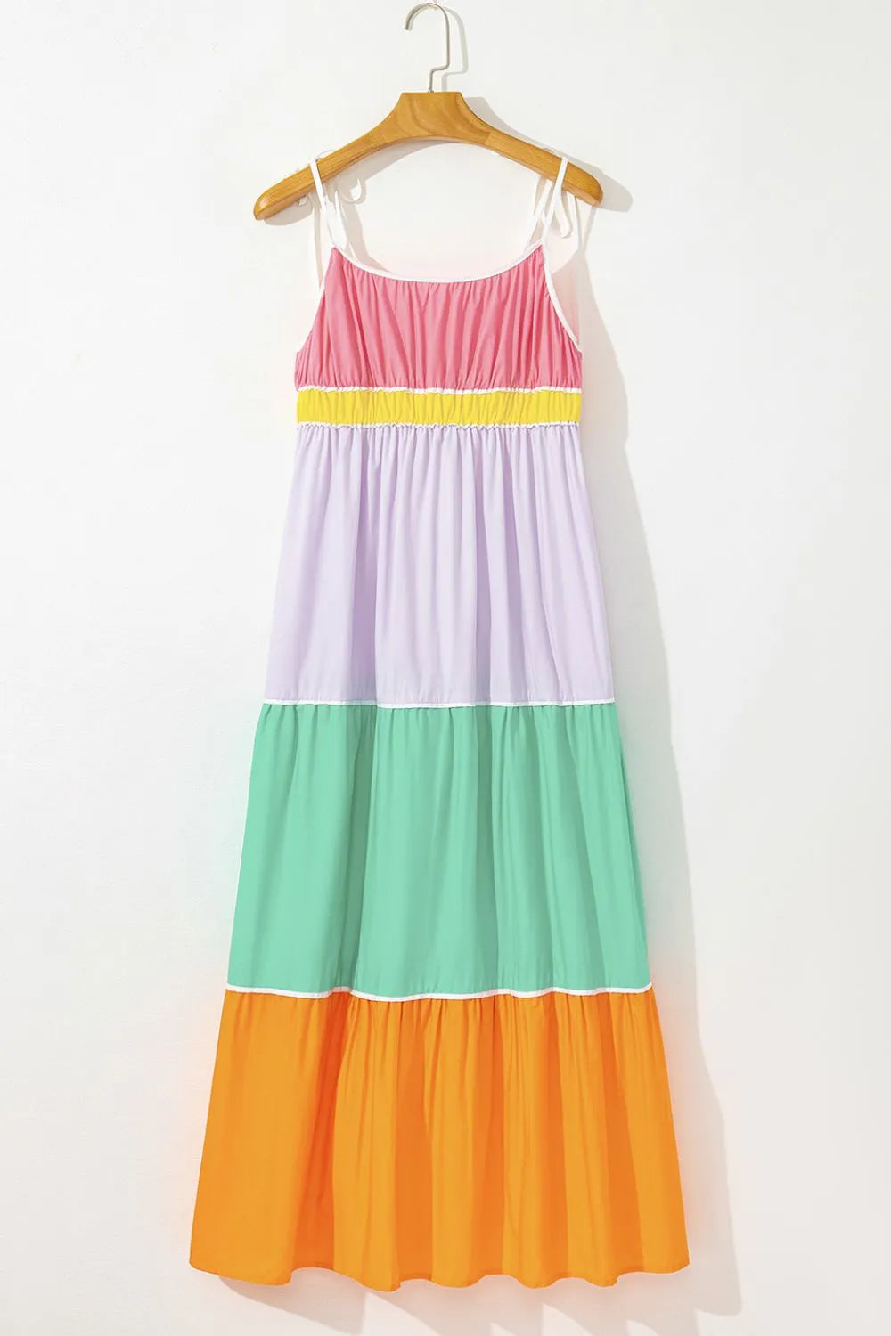 Color block maxi dress skirt movement