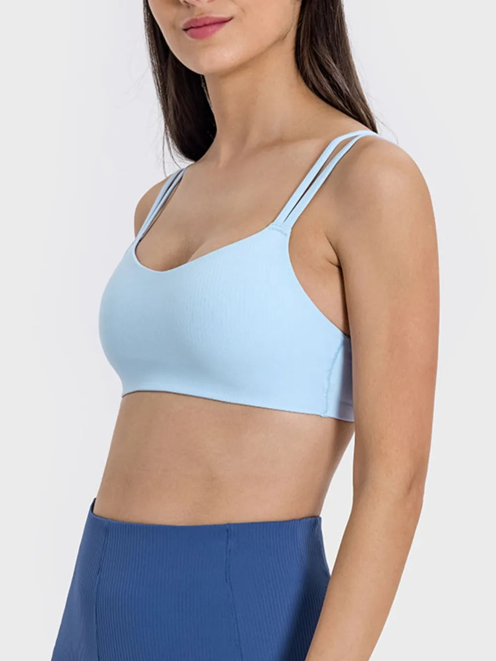 Millennia Scoop Neck Double Strap Active Cami - Fashorio