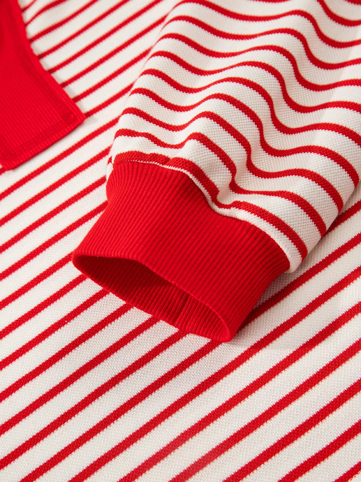 Stripe Drop Shoulder Pullover and Skort Two Piece Set, view 14