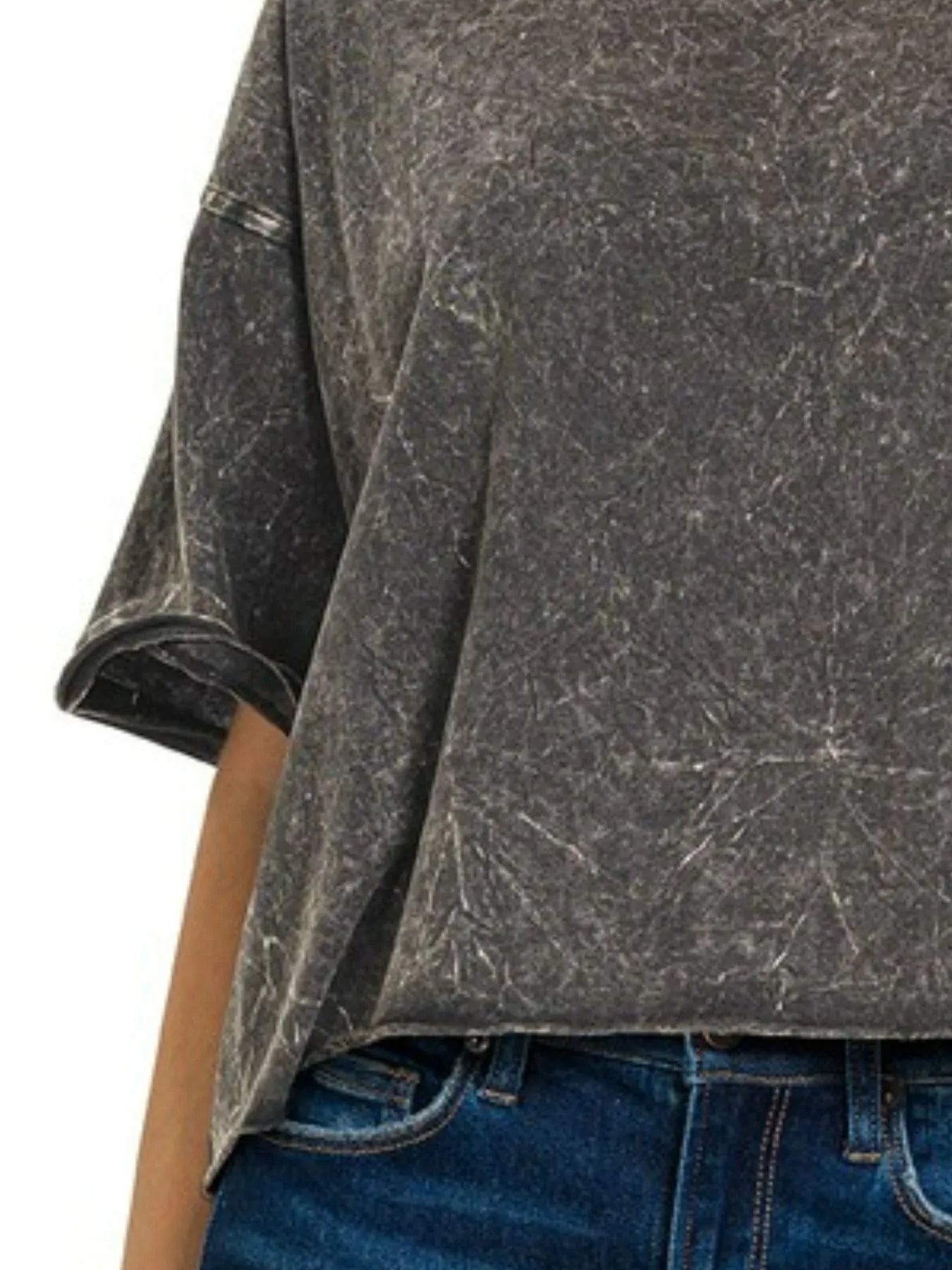 Zenana Acid Crinkle-Washed Oversized T-Shirt - Fashorio