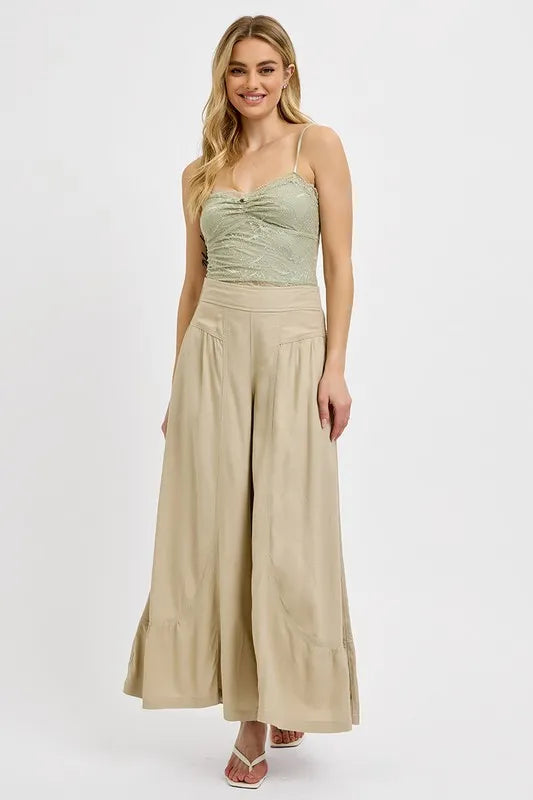 Wide leg pants back view