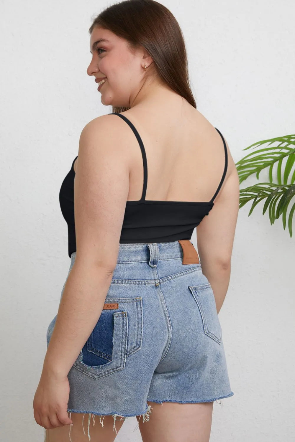 Detail of the smooth nylon blend knit fabric