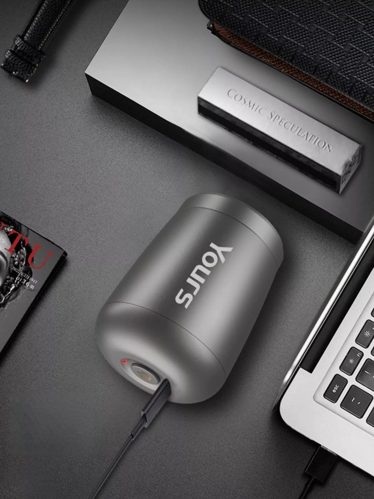 Portable electric shaver full view