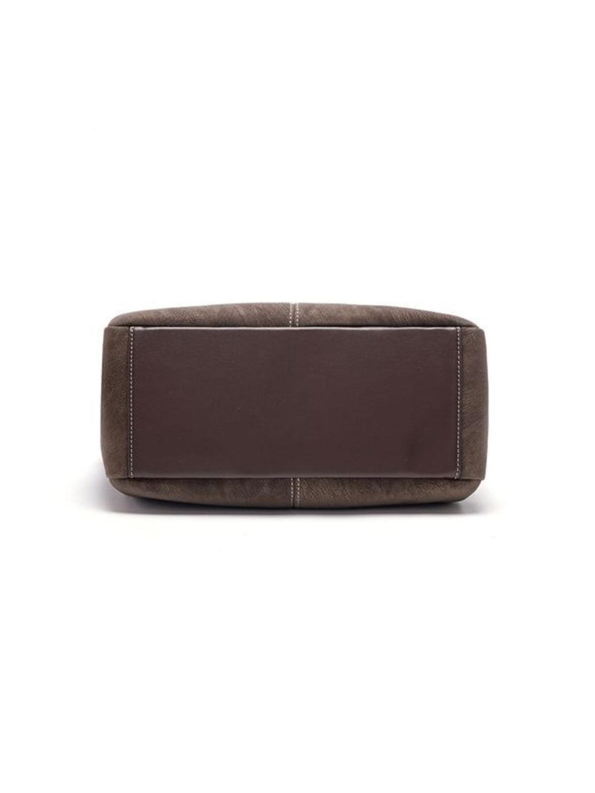 Brown shoulder bag interior compartment
