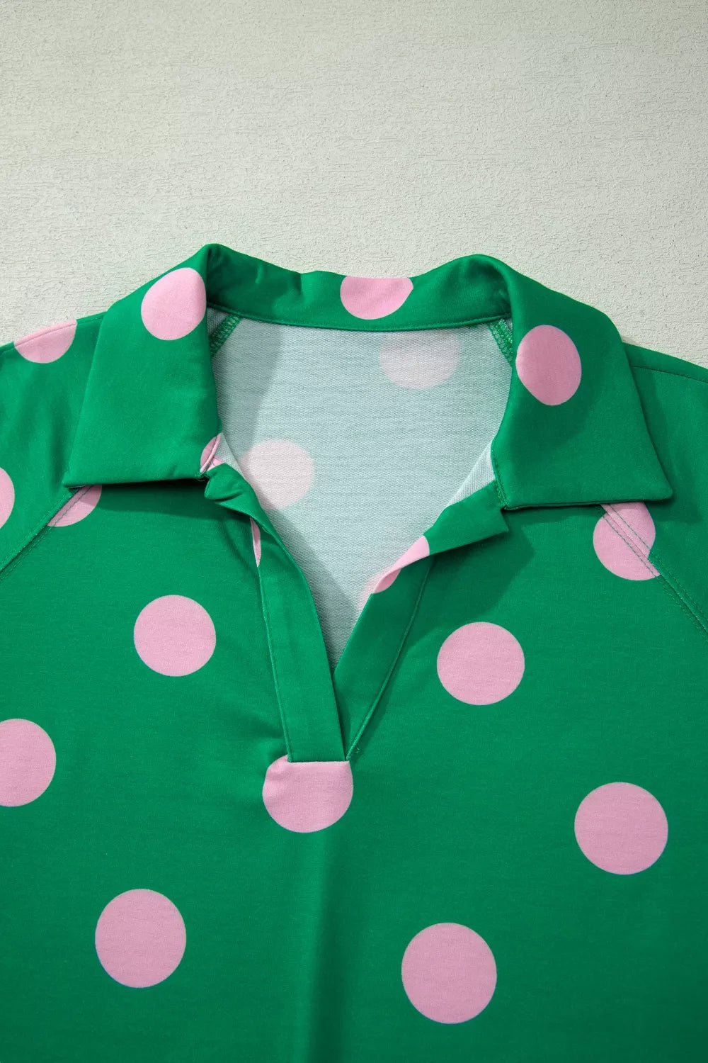 Polka dot tee and shorts set full look
