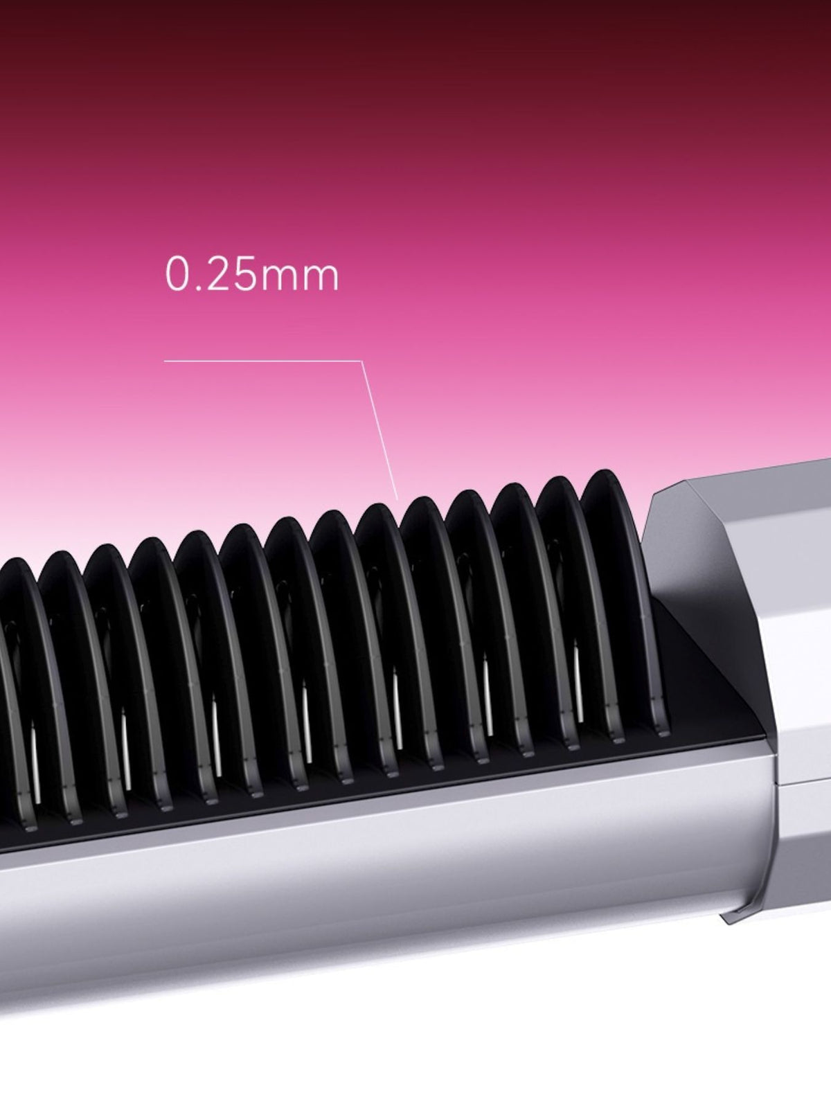 Heated comb styling long hair