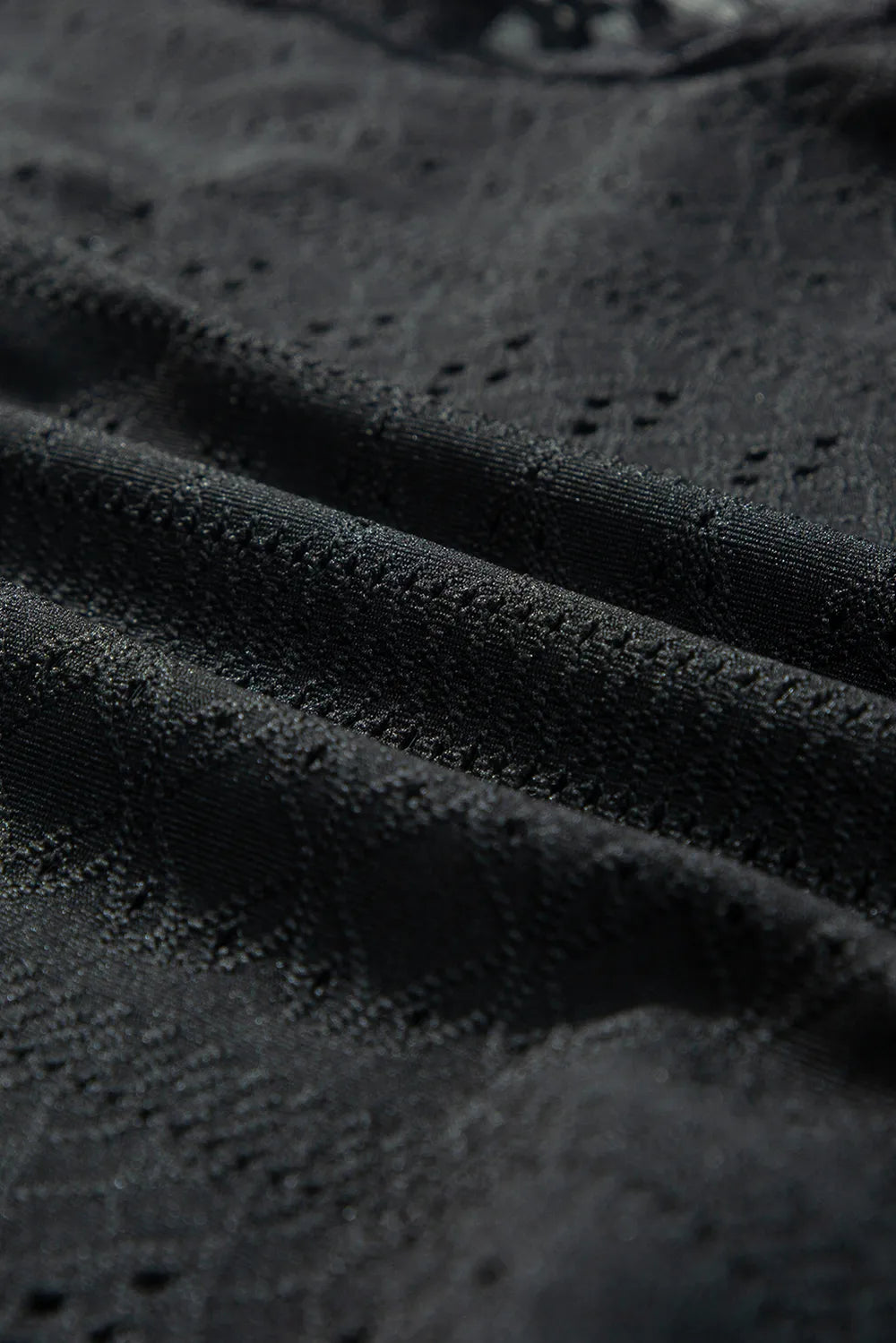 Eyelet Lace Long Sleeve Bodysuit - Fashorio