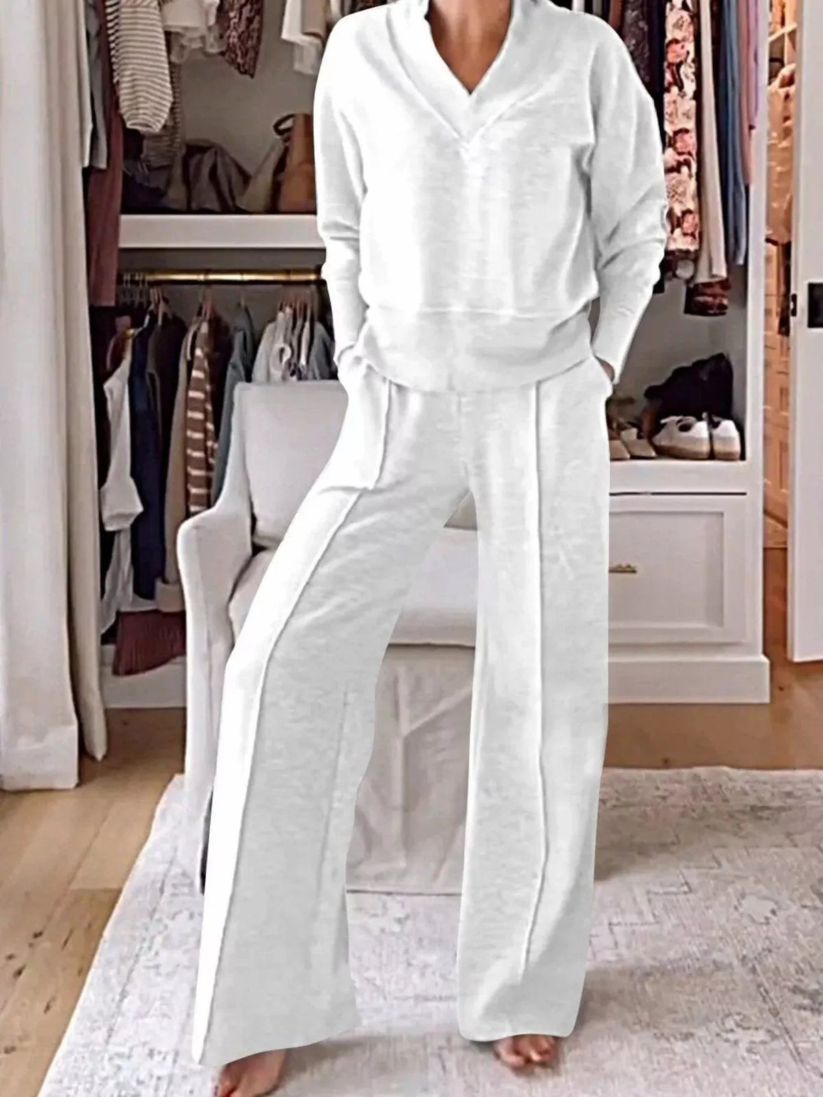 Coordinated lounge set outfit