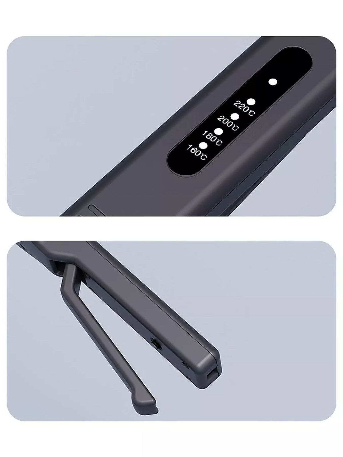 Hair straightener temperature display