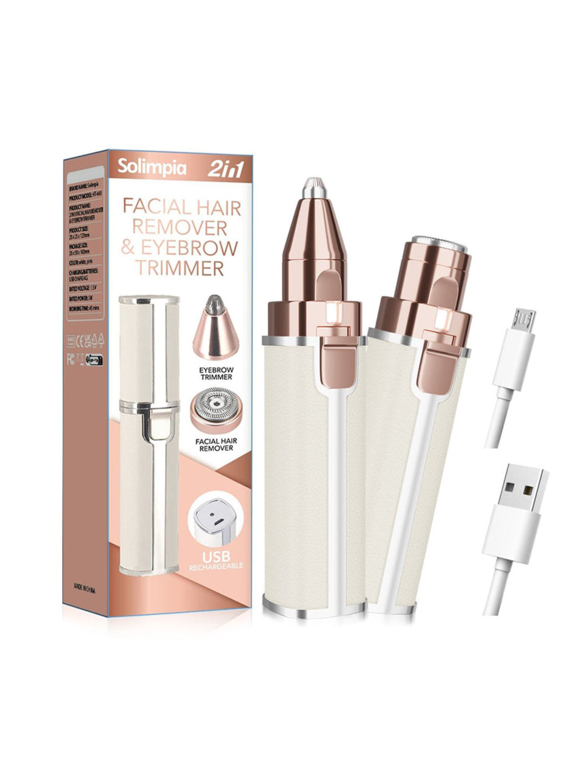 Eyebrow trimmer with cap