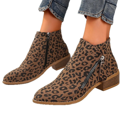 Point Toe Block Heels Boots - Fashorio