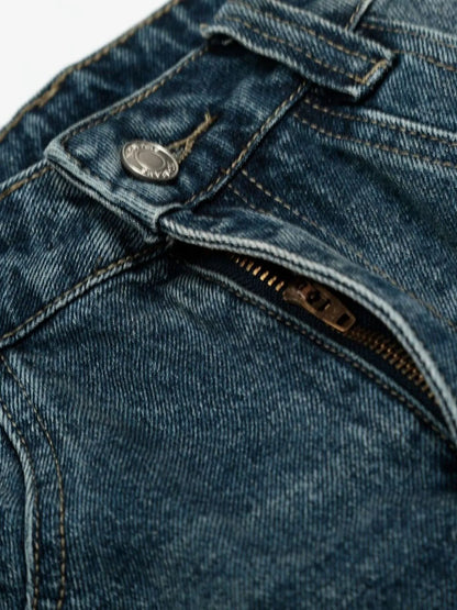 Men's Pearl Embellished Wide Leg Denim Shorts - Fashorio