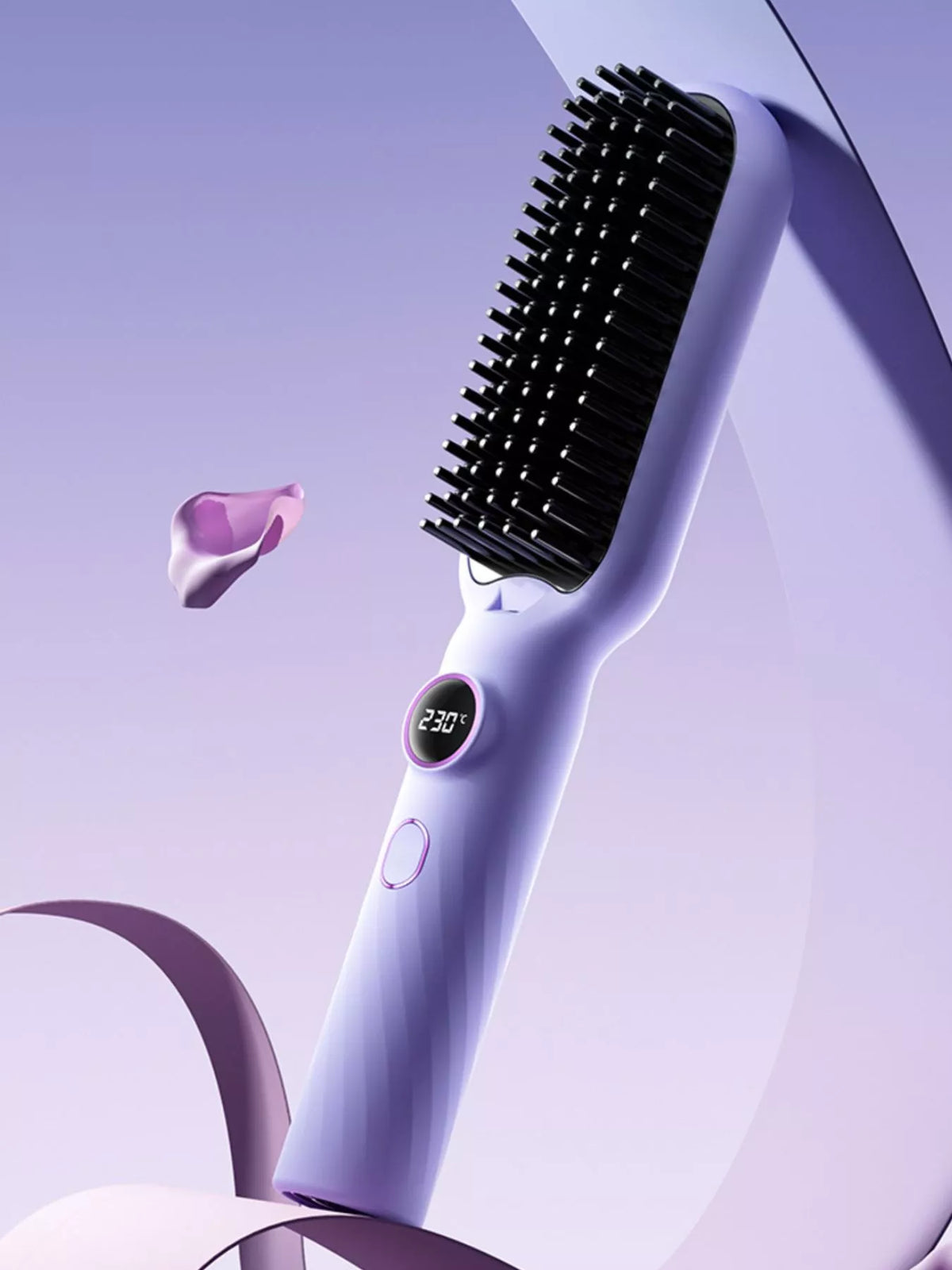 Straightening comb handle and controls