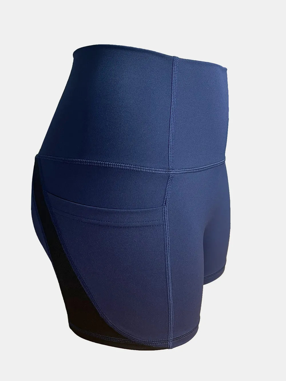 High waist active shorts model wearing front