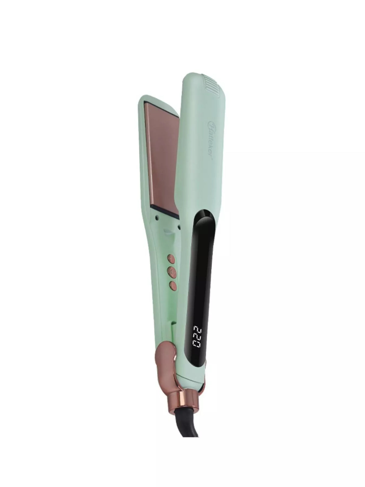 Hair straightener temperature control detail