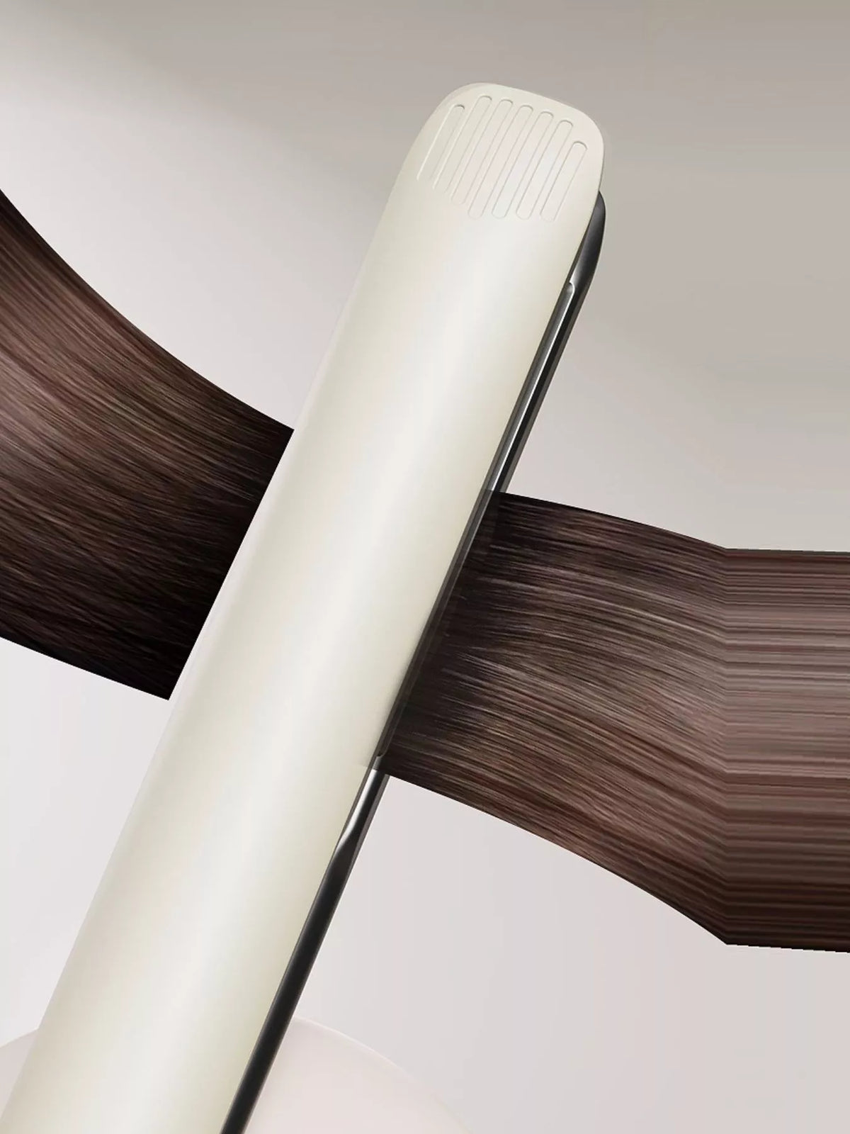 Straightener smoothing hair demonstration