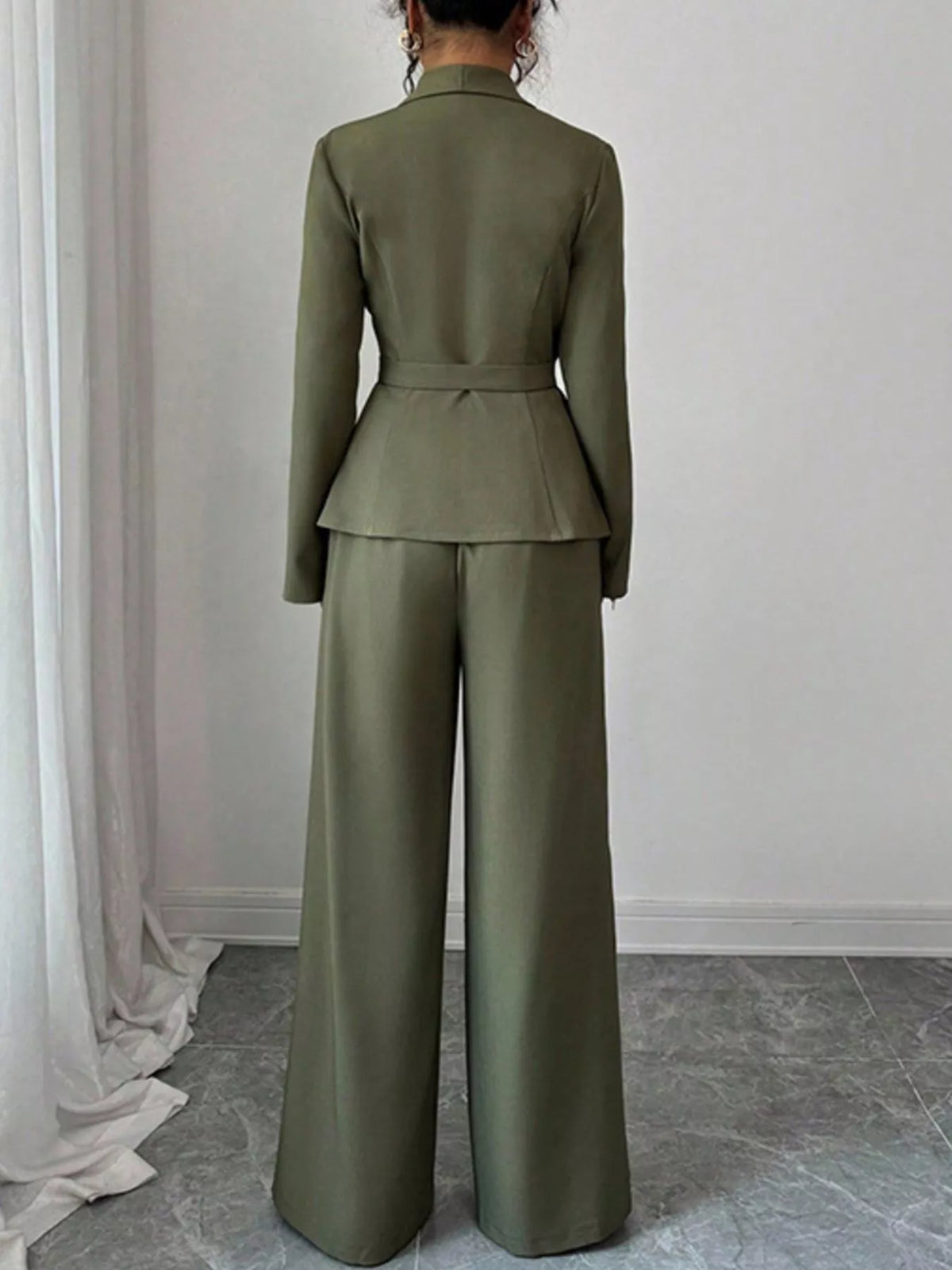 One button blazer set styling angle