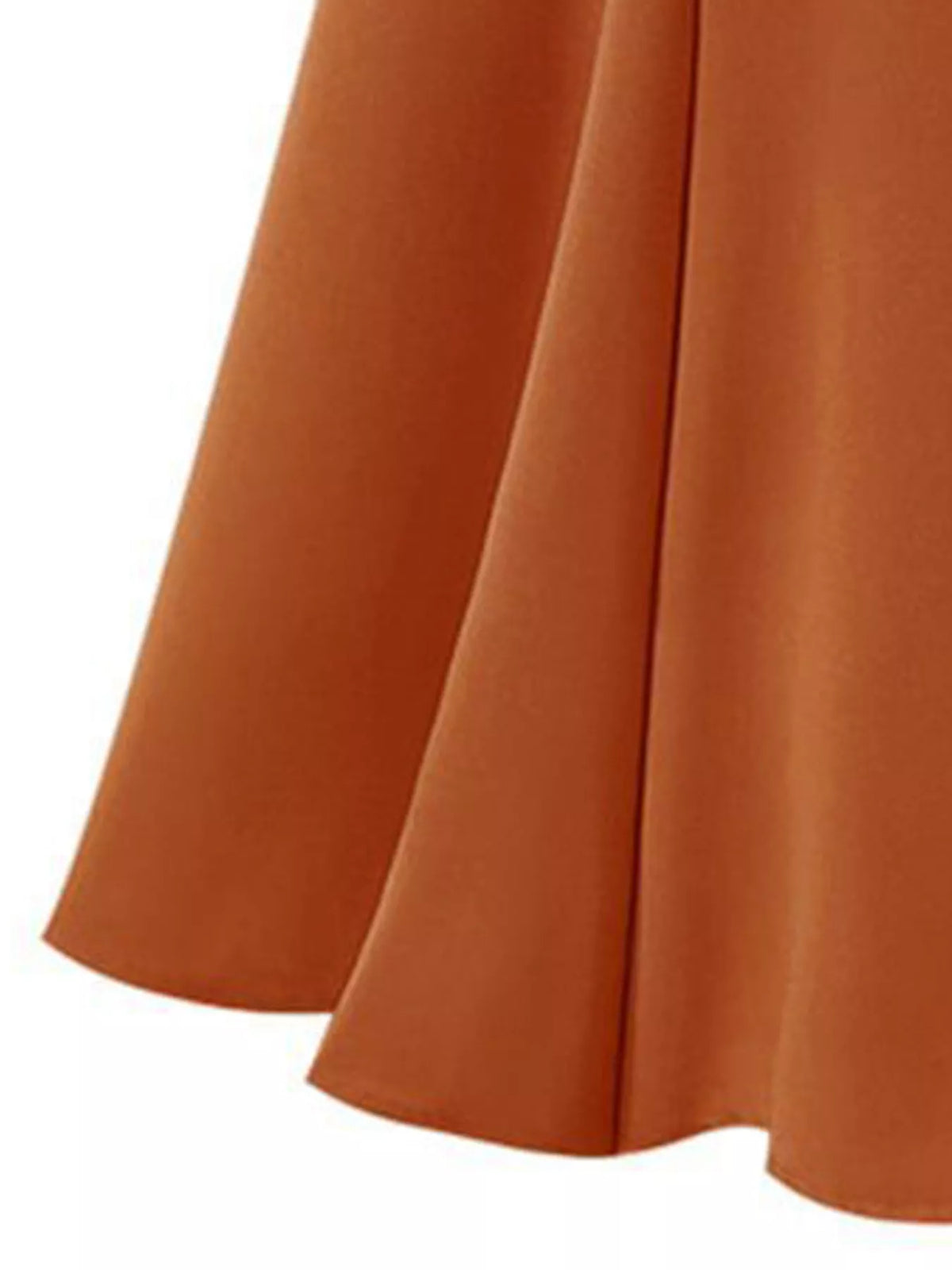 Detail of the pleats on the a line midi skirt
