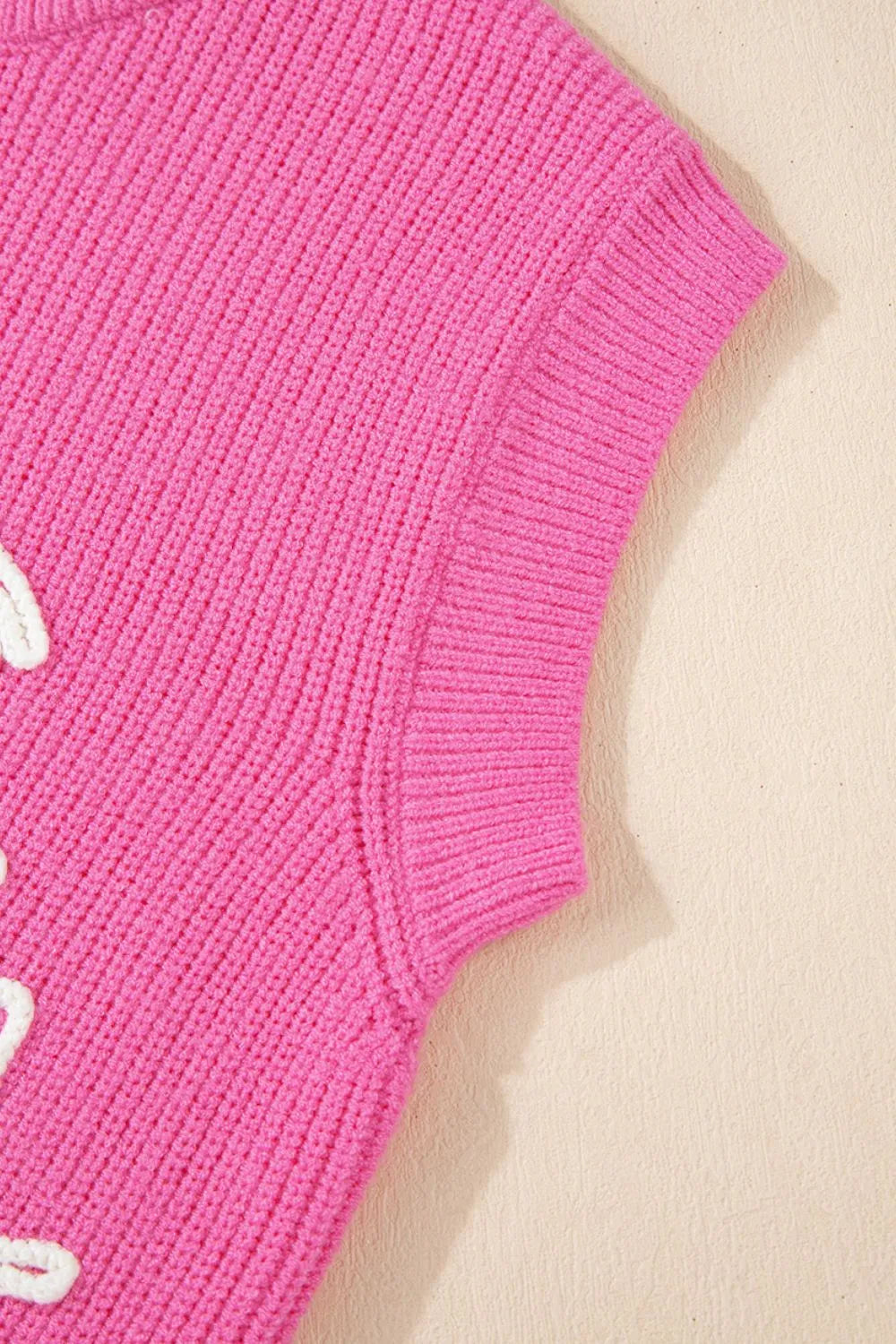 Western Horse Embroidered Round Neck Sweater in Fuchsia view 8