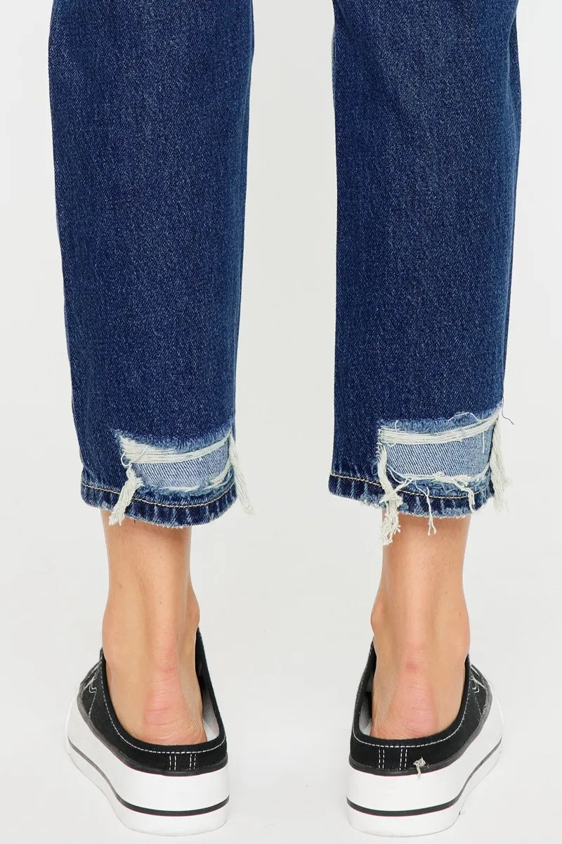 Kancan High Rise Distressed Mom Fit Jeans, view 11
