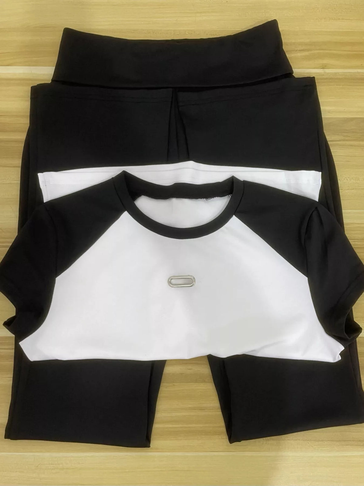 Short sleeve tee set full outfit