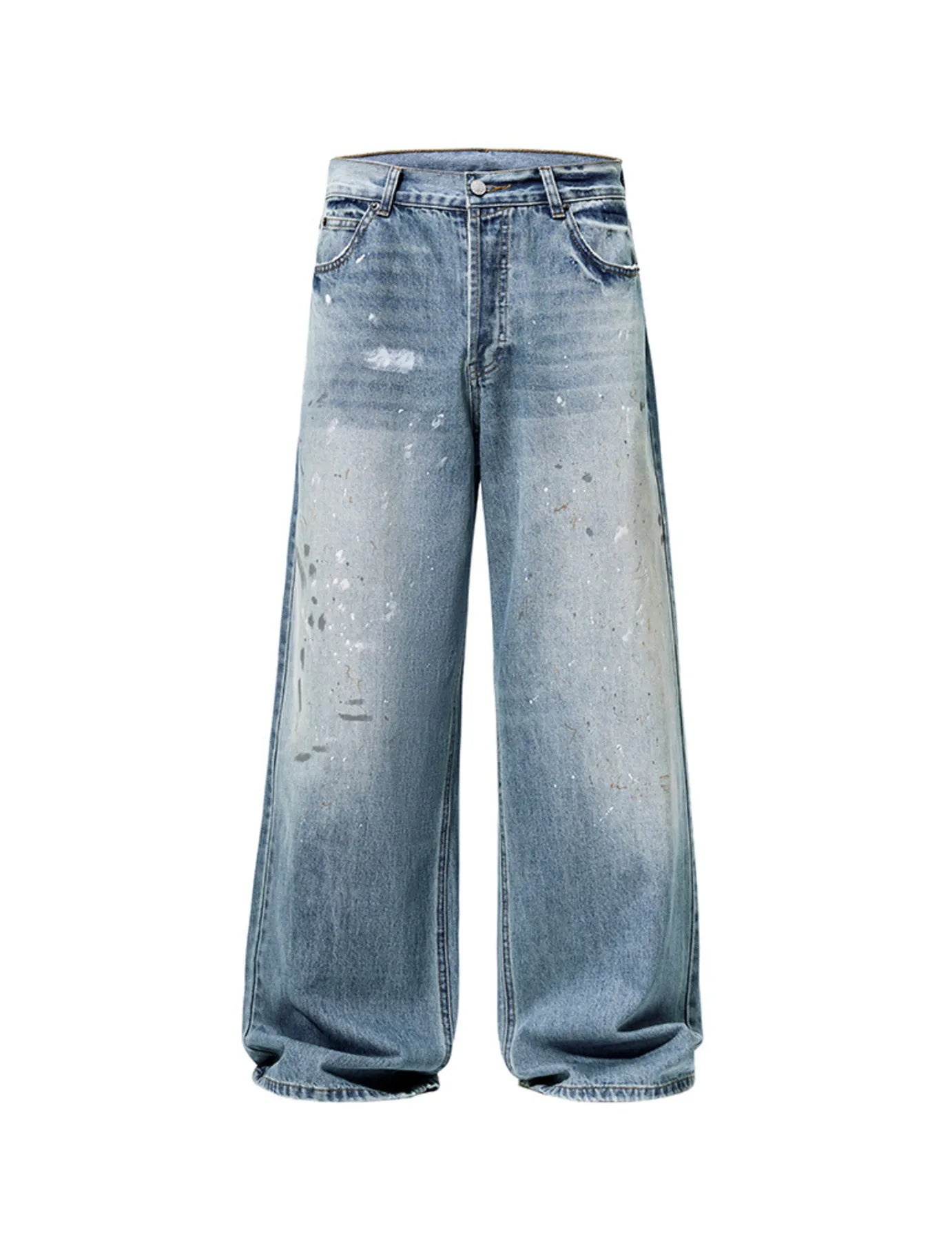 Men's Vintage Washed Wide Leg Jeans - Fashorio