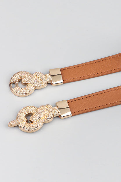 Zinc Alloy Buckle PU Leather Belt - Fashorio