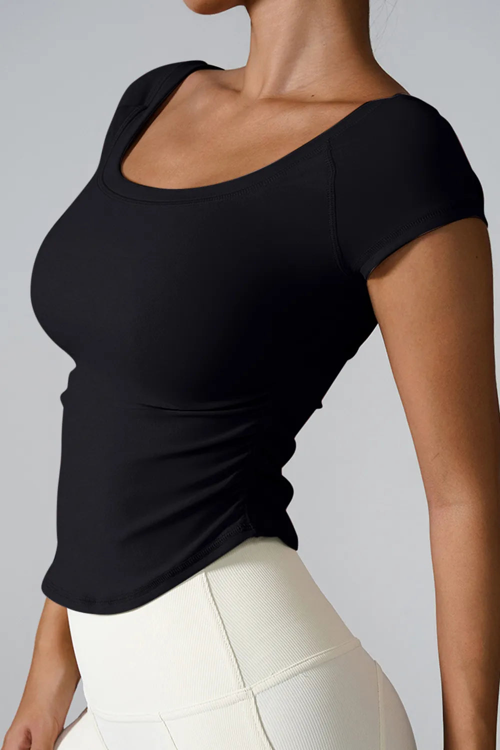 round neck active stretch tee color range