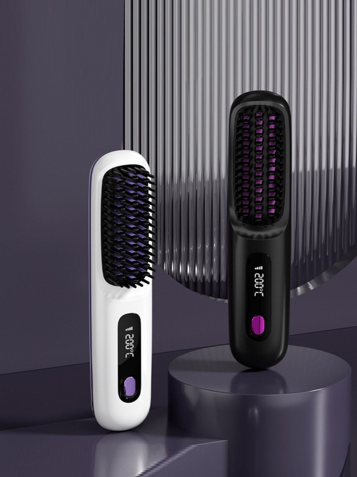 Straightening comb handle and controls