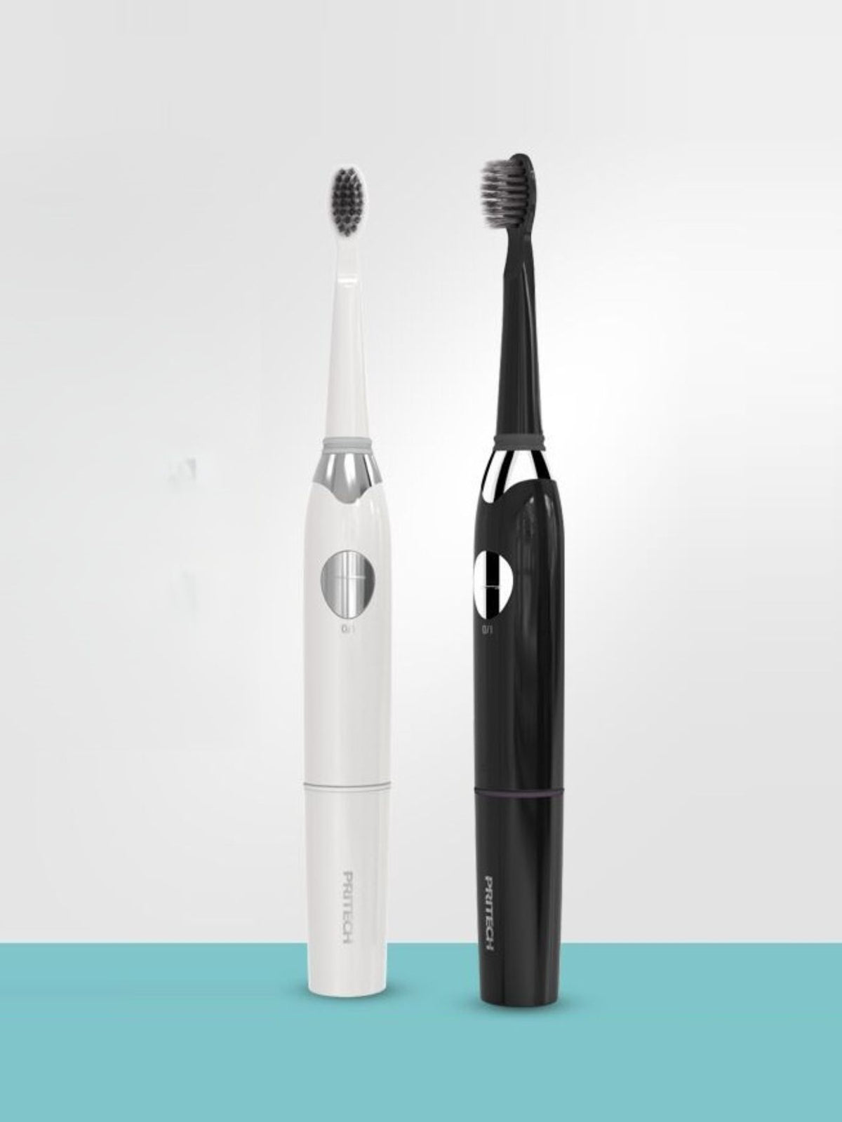 Electric toothbrush brush head close up