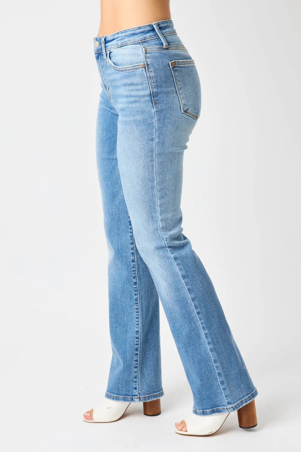 Judy Blue Mid Rise Straight Jeans view 16