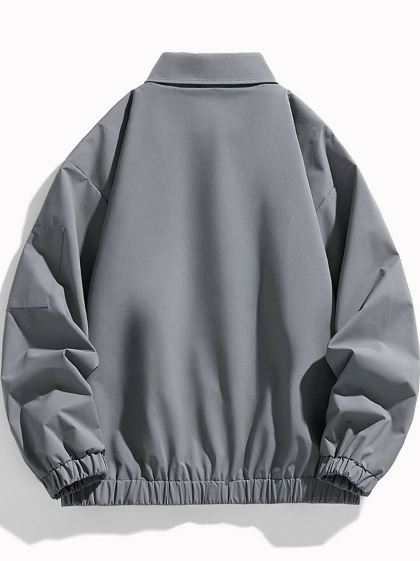 Men's Plus Size Elastic Hem Long Sleeve Jacket - Fashorio