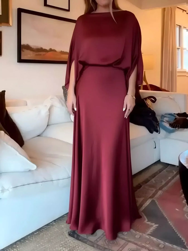 Batwing Sleeve Maxi Dress front view
