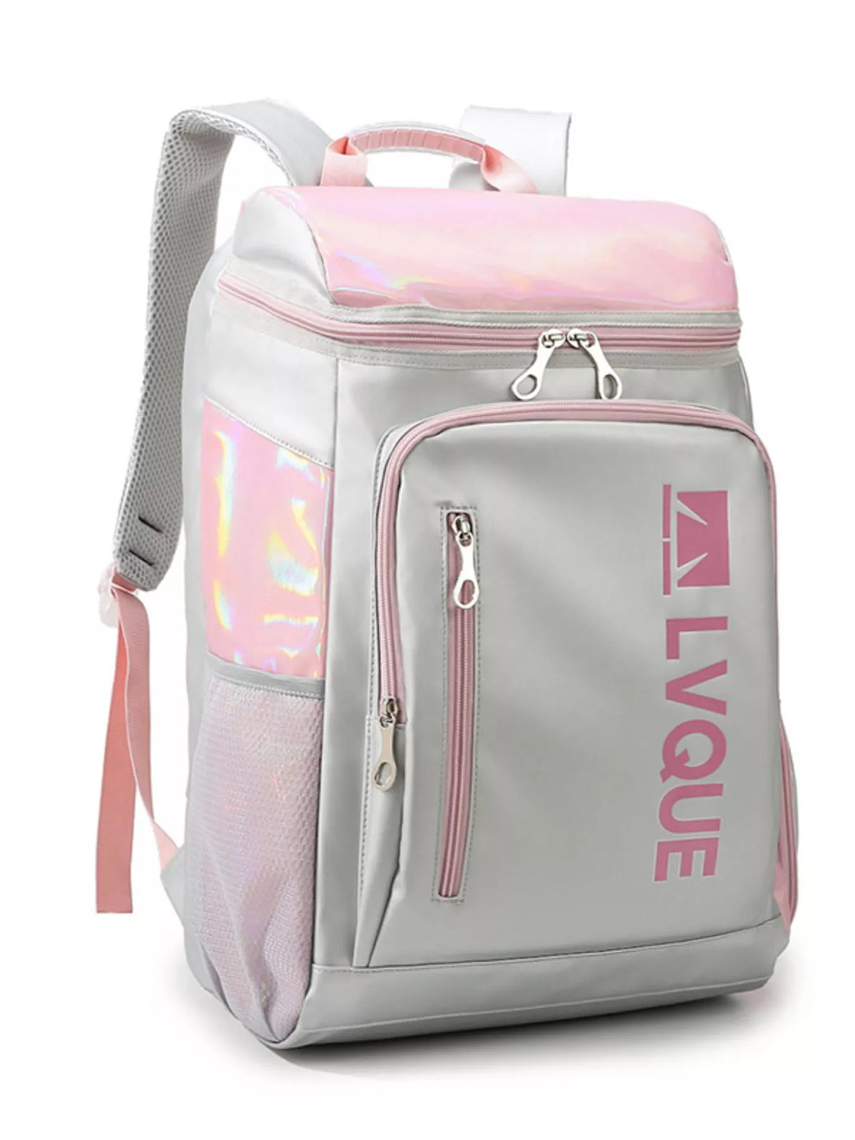 Sports backpack side view with straps