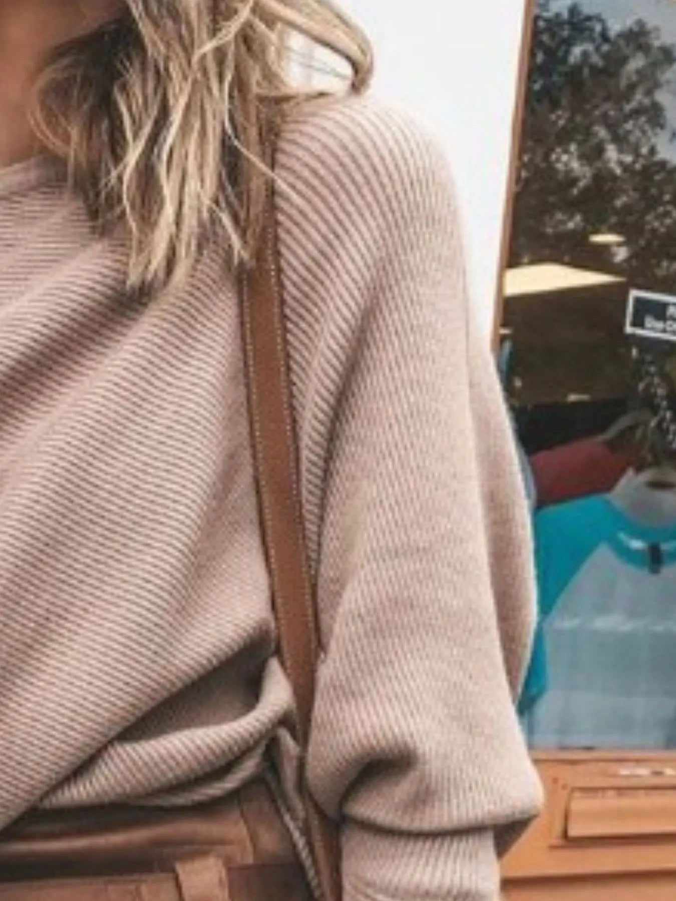 Full Size Single Shoulder Ribbed Knit Top Plus Size - Fashorio