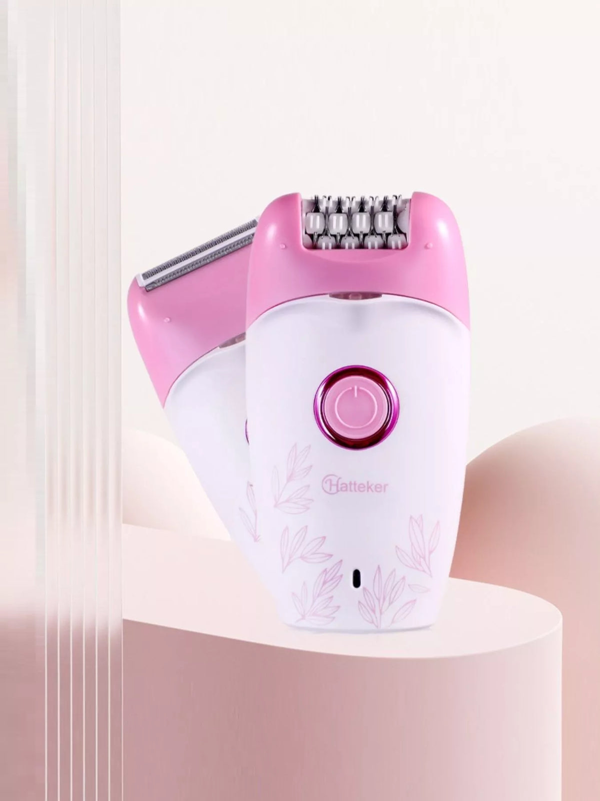 Pink portable multifunctional epilator front view