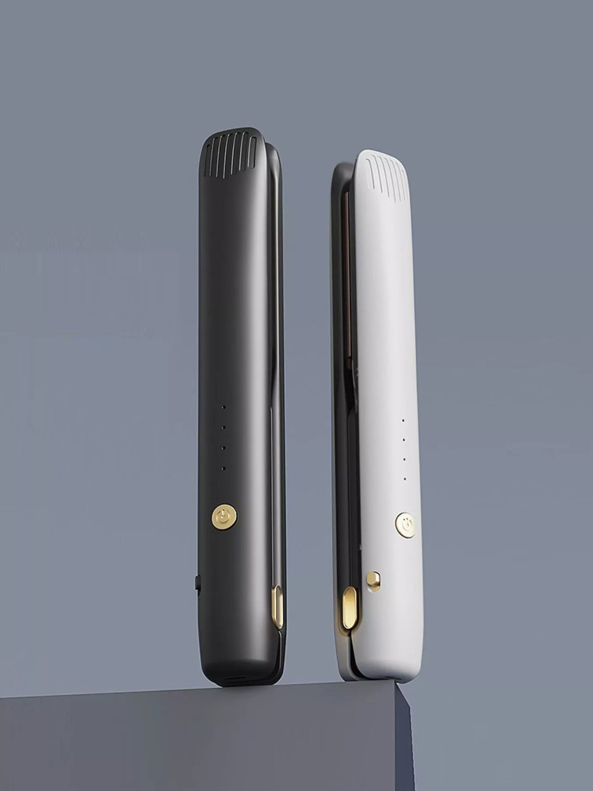 Straightener heated plates close up