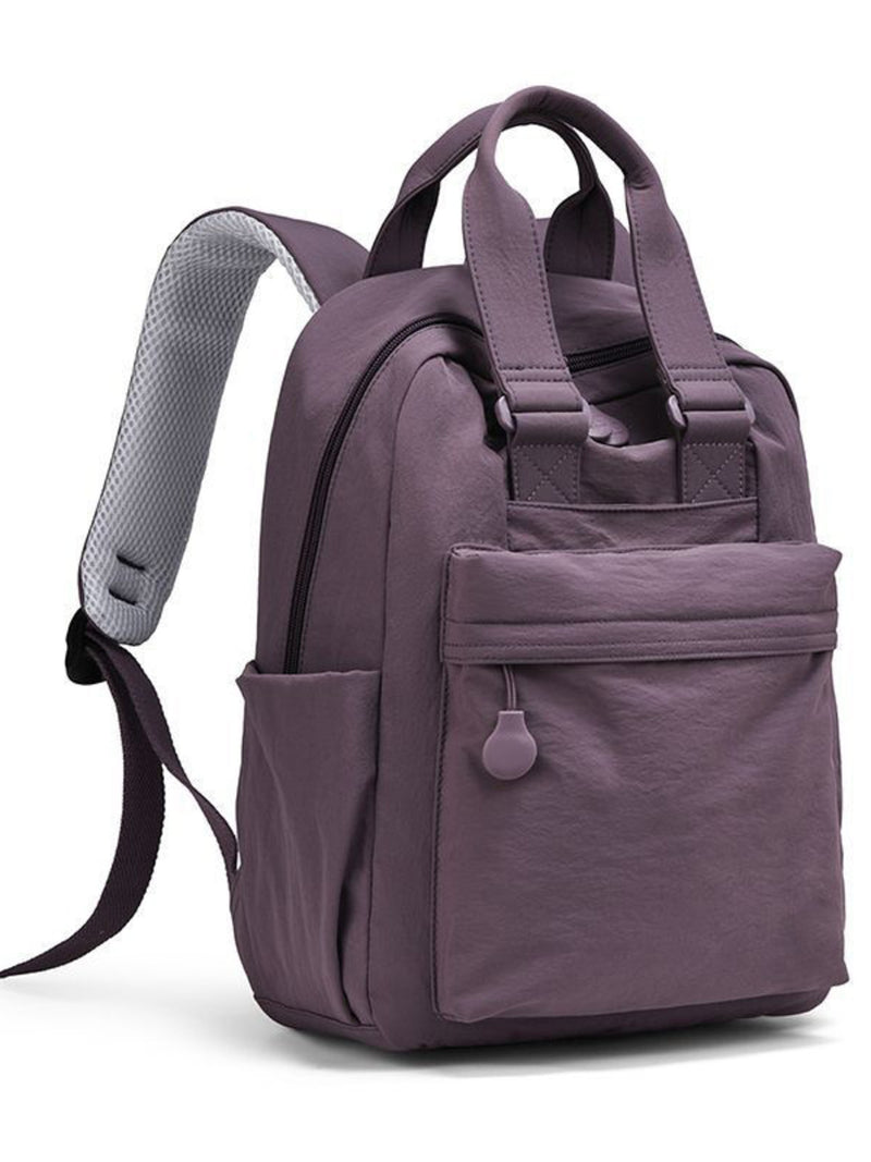 Purple lightweight casual mini backpack front view