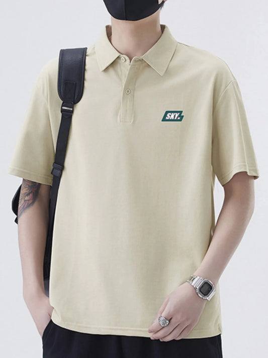 Men's Plus Size Button Detail Short Sleeve Polo - Fashorio