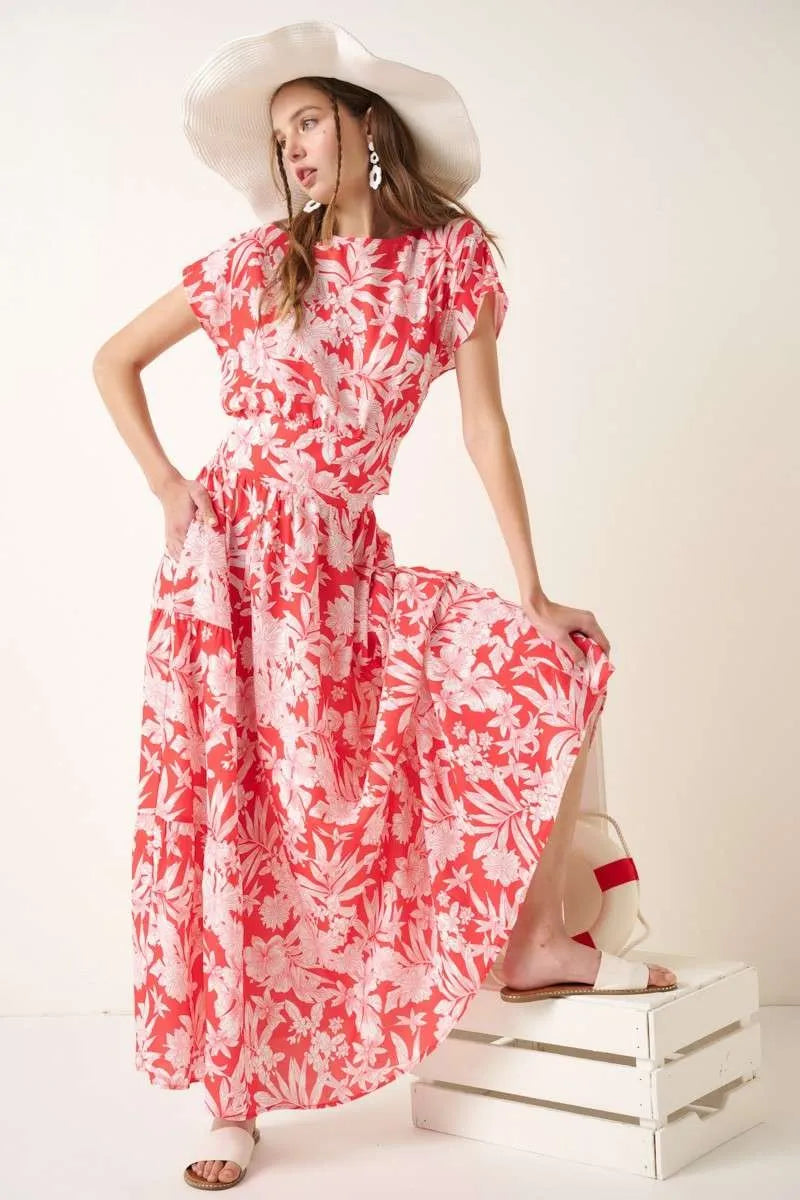 Mittoshop Tropical Print Top and Skirt Set - Fashorio