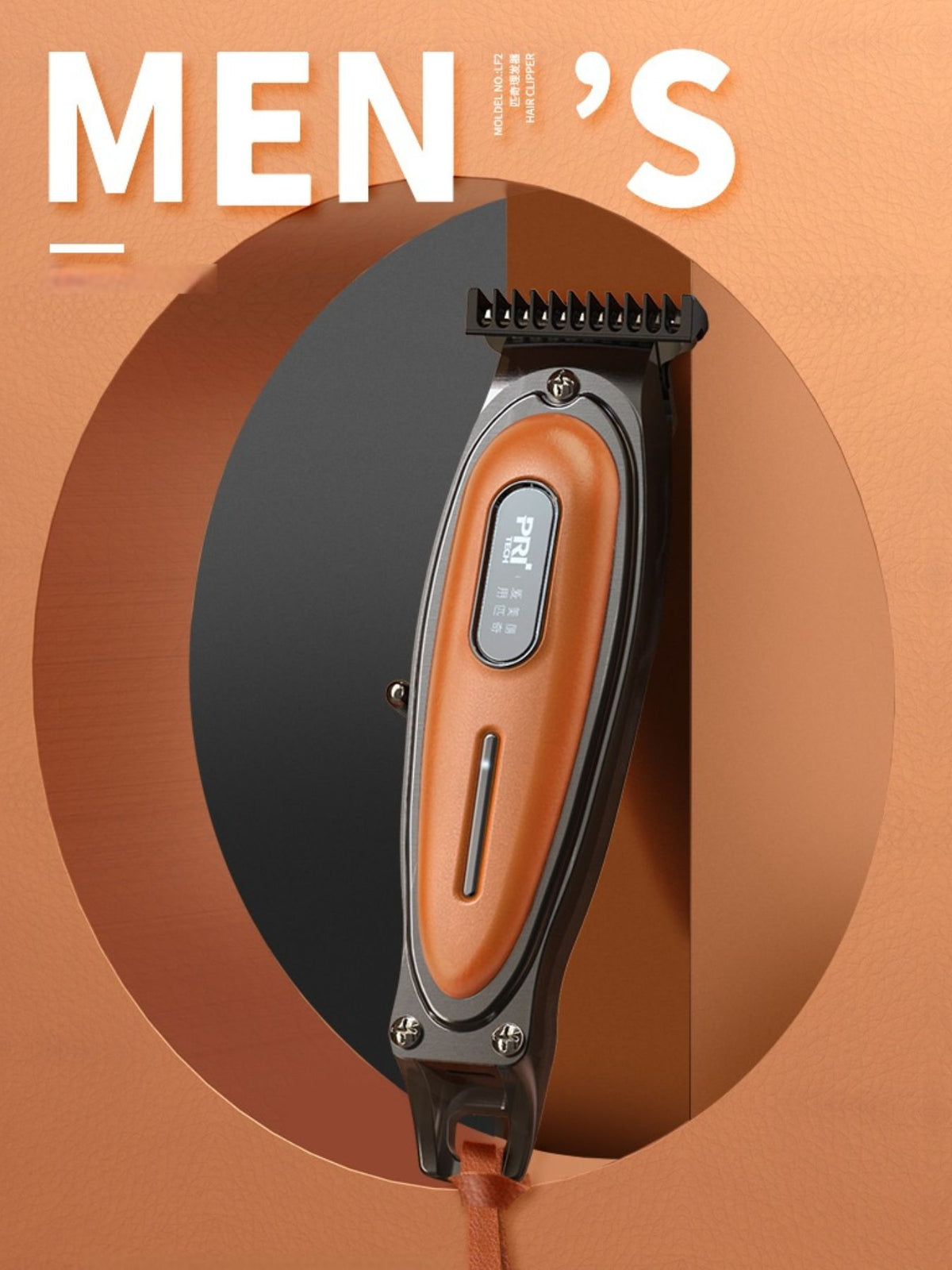Hair clipper LED display close up