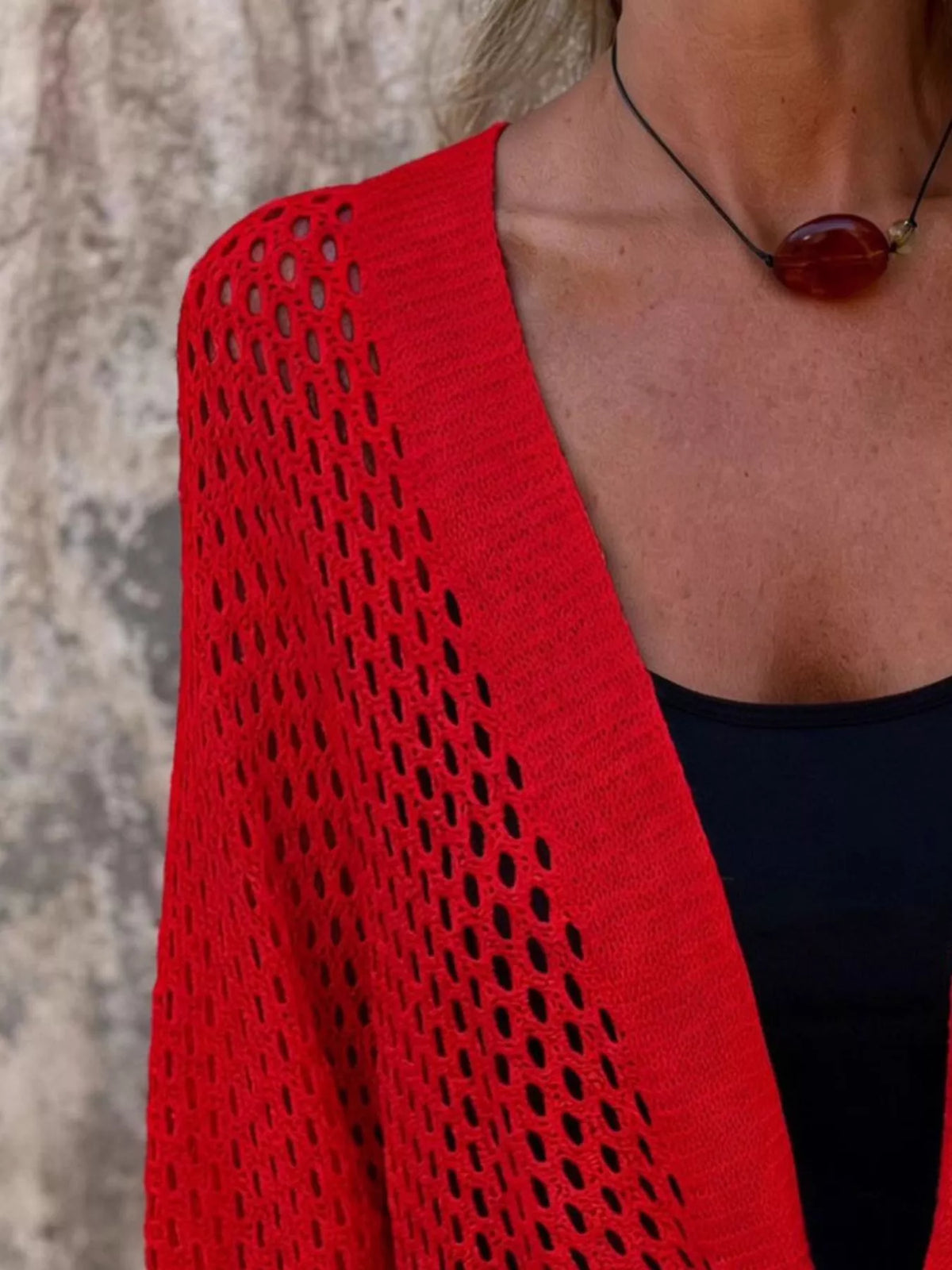 Tie front crochet cover up final look