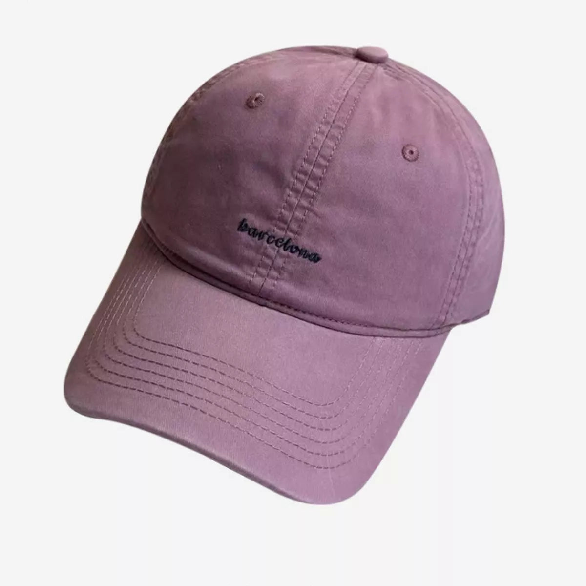 Cotton baseball cap shown at a side angle showing the crown