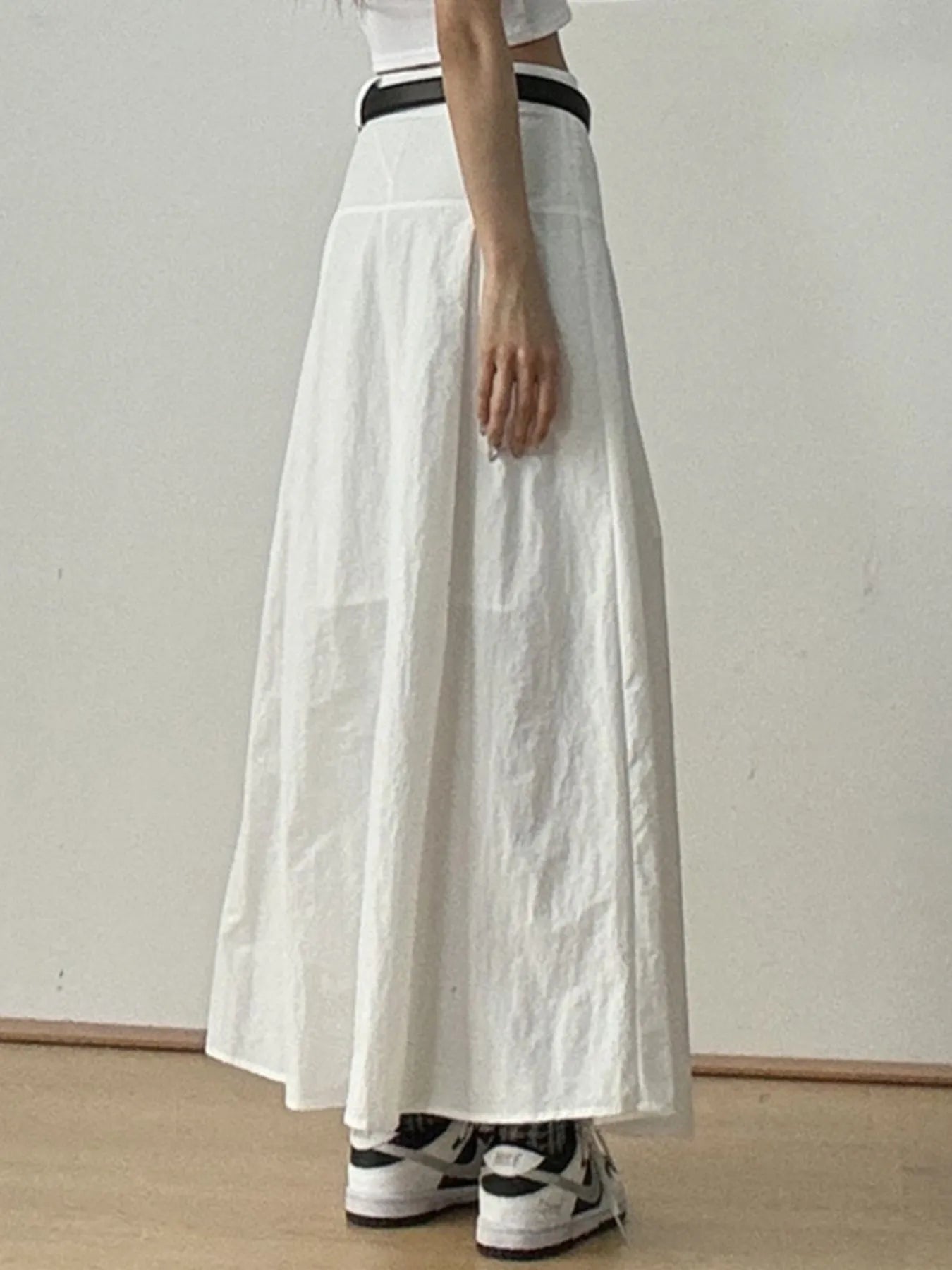 High Waist A-Line Maxi Skirt - Fashorio